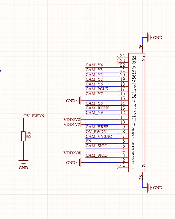 Camera connector — published Arm hardware reference.