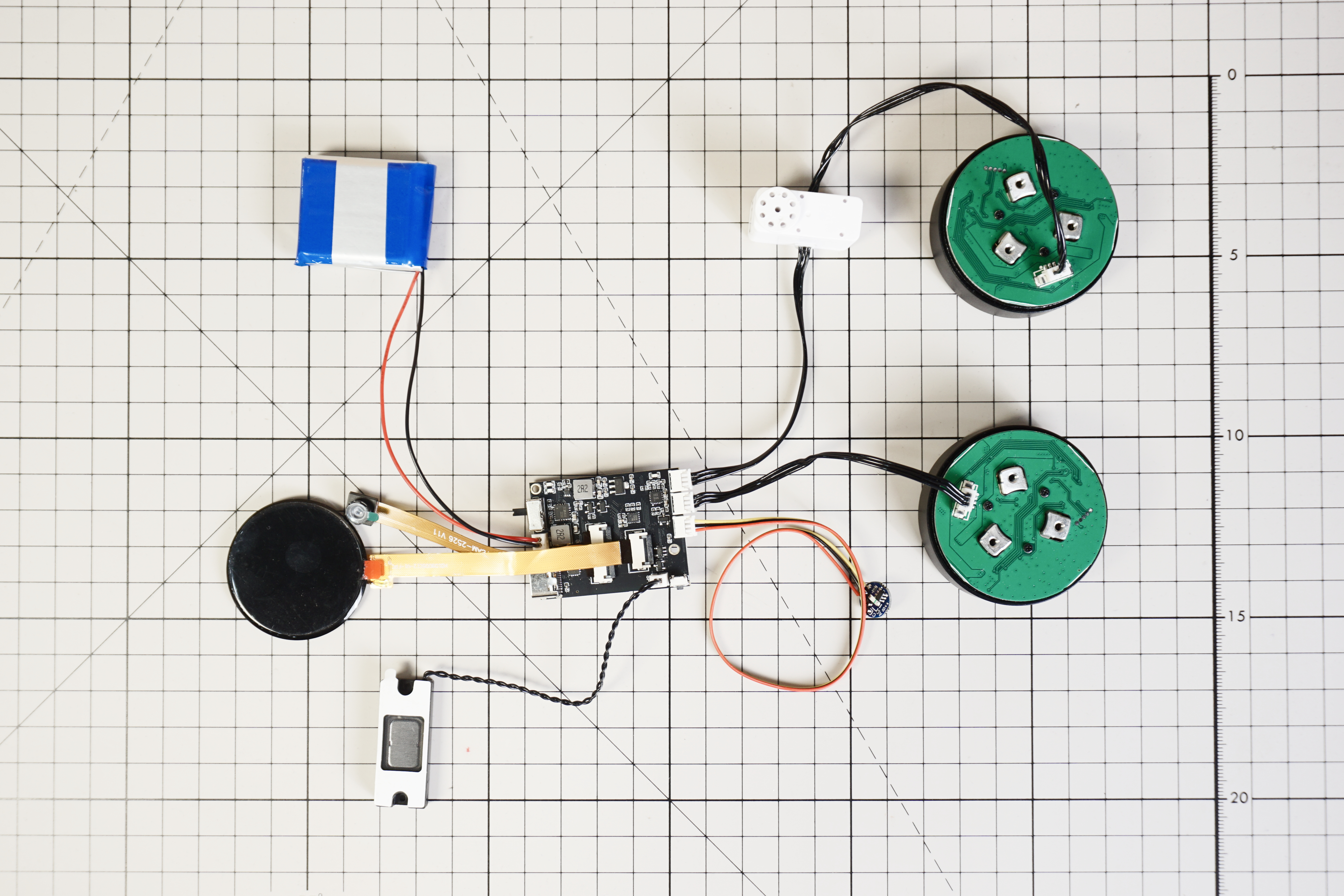 RIG-Hover pre-assembly power-on test wiring supplied with the product tutorial.